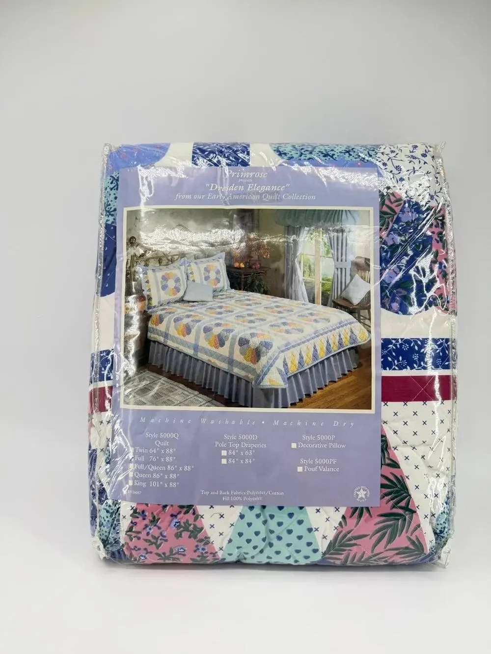 Primrose Dresden Elegance Full Quilt Floral Cotton Blend USA New Sealed